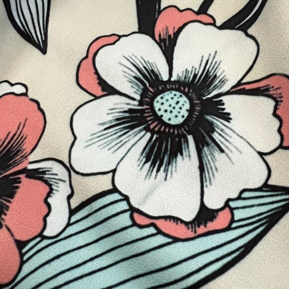 TOV Los Angeles Wide Leg Boho Floral Print Crop Pull On Pants 38 / S - Picture 11 of 14